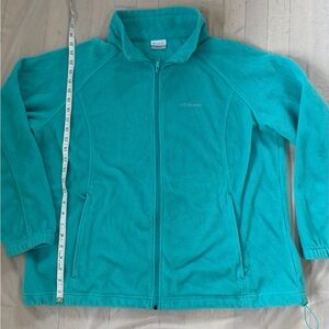 Columbia Turquoise Full-Zip Fleece Jacket